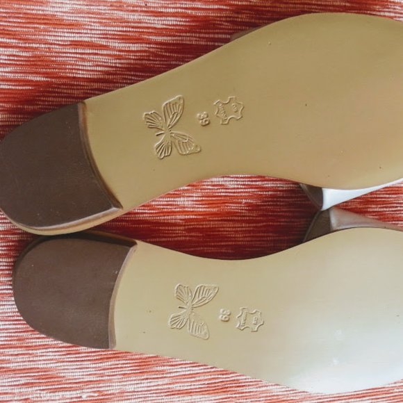 Italian Metallic Leather Sandals- Sz 39 New - Picture 3 of 6